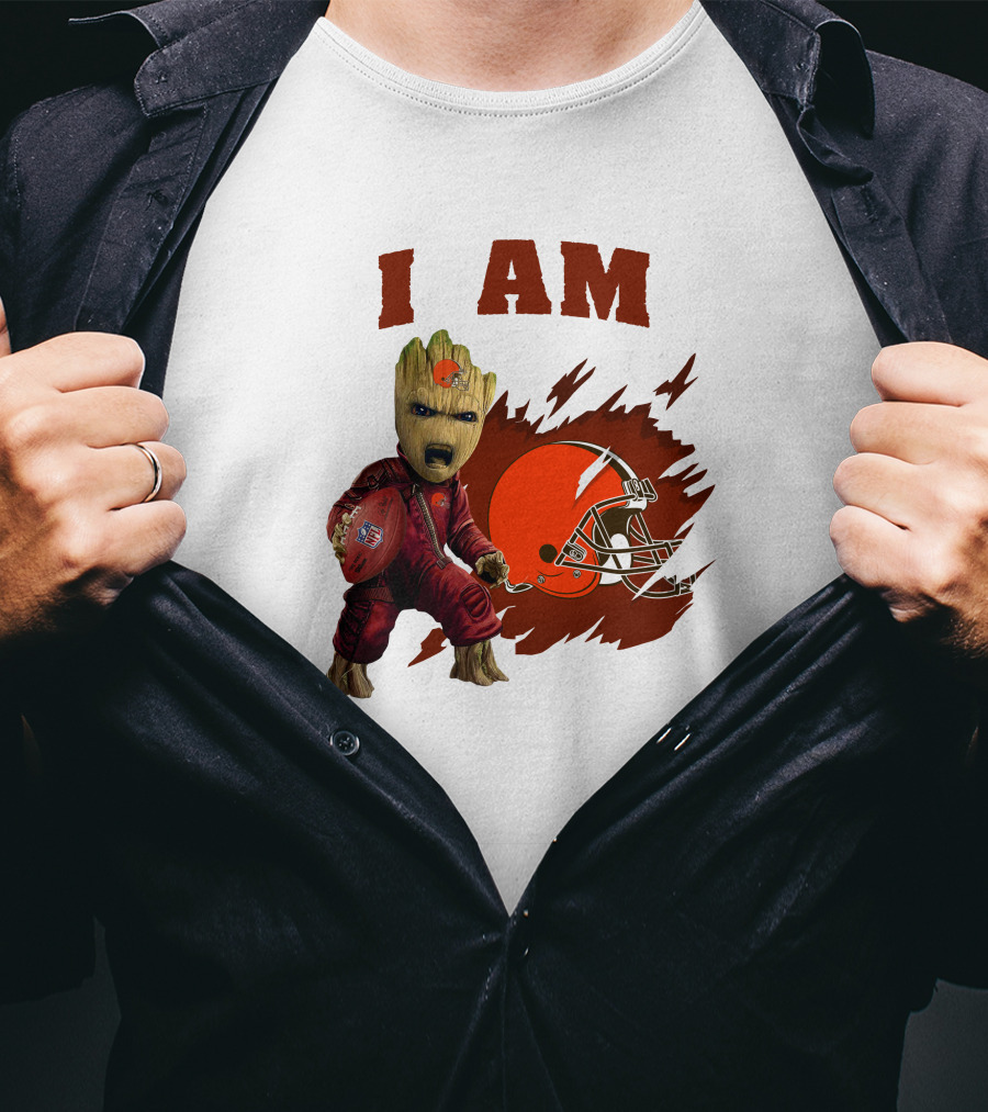 I Am Groot Cleveland Browns Football Character T-Shirt