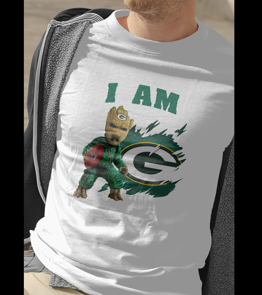 I Am Groot Green Bay Packers Football Fan T-Shirt
