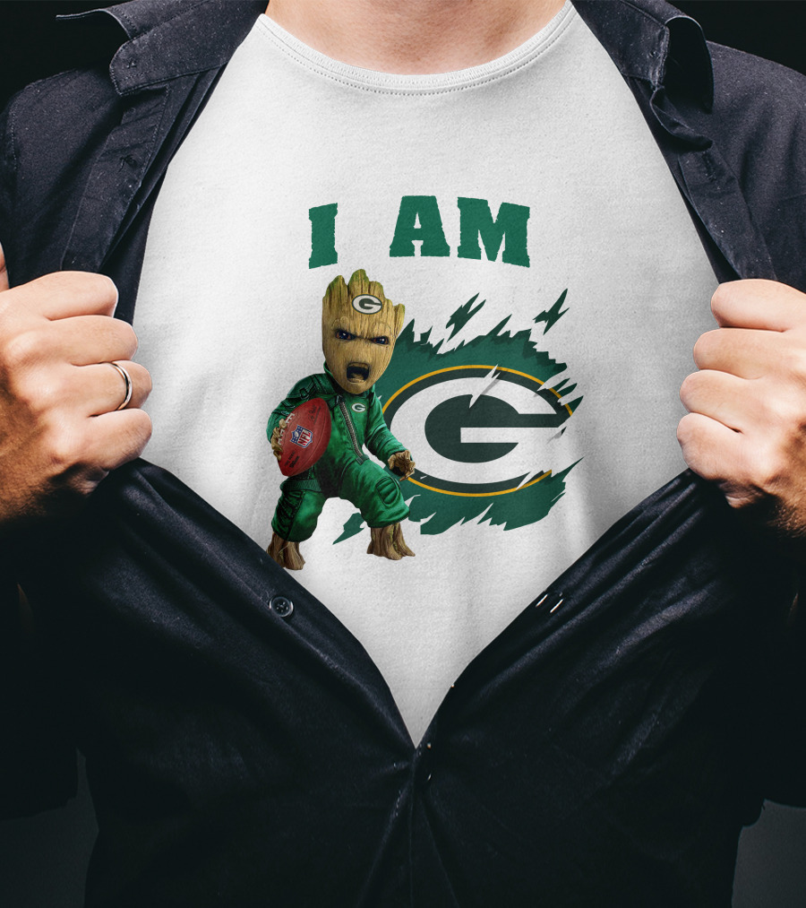 I Am Groot Green Bay Packers Football Fan T-Shirt