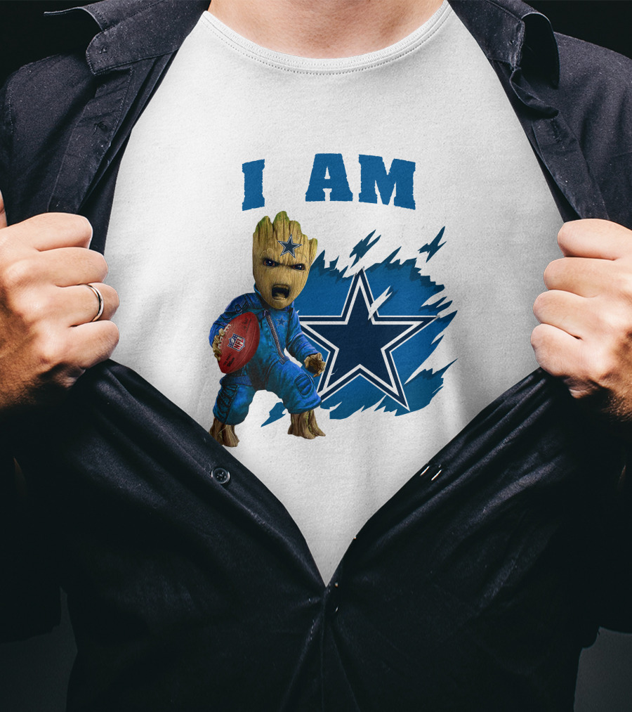 I Am Groot Dallas Cowboys Star Football T-Shirt