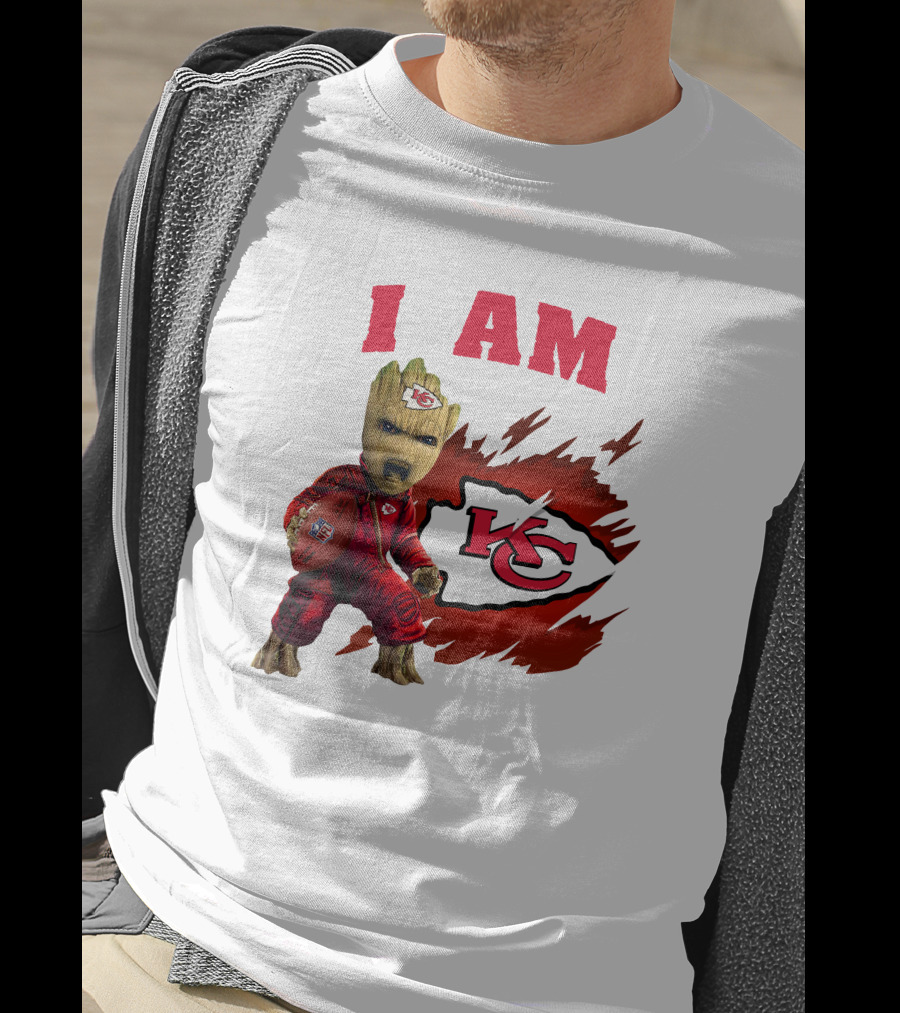 I Am Groot Kansas City Chiefs KC Football Fan Groot T-Shirt