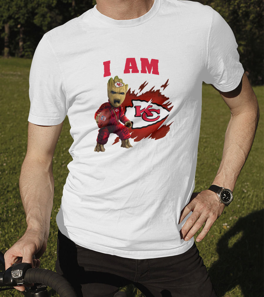 I Am Groot Kansas City Chiefs KC Football Fan Groot T-Shirt