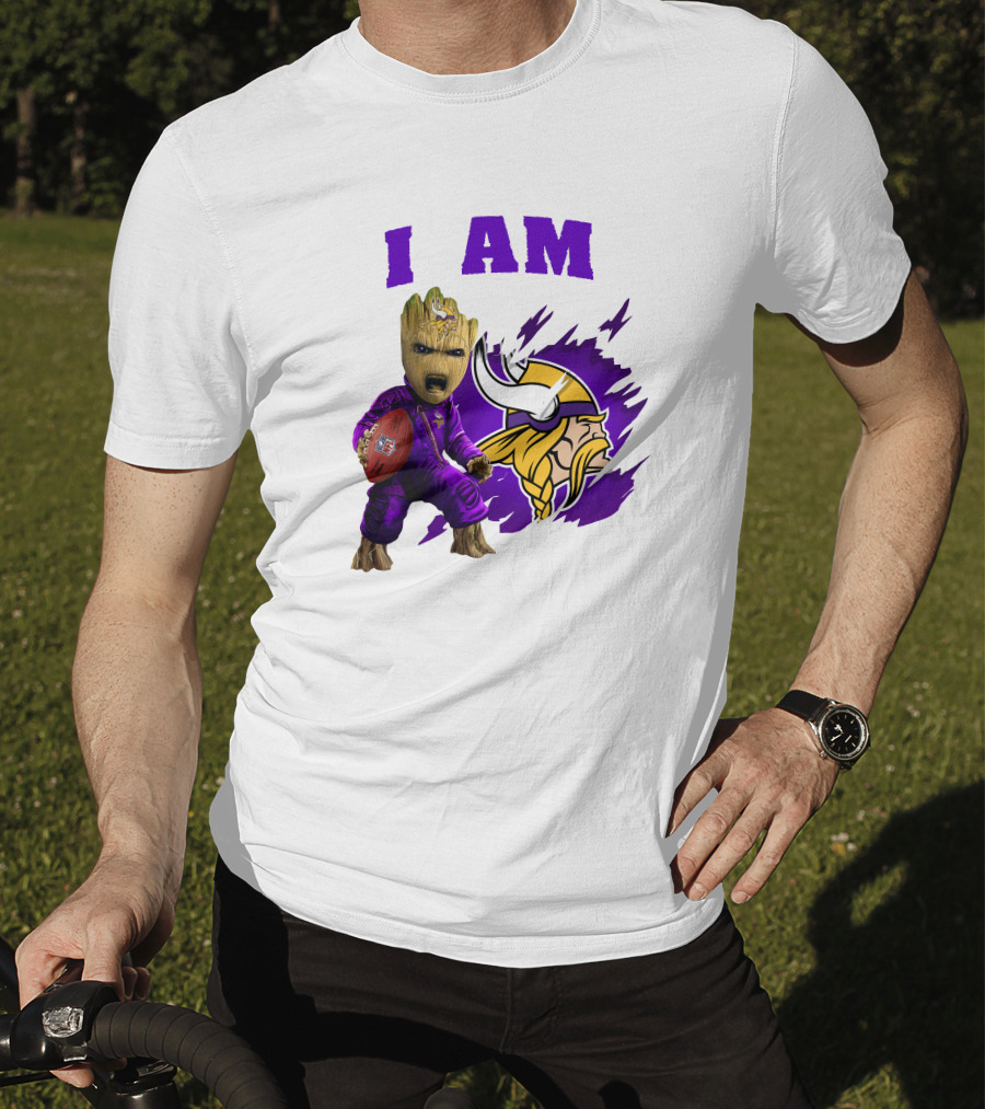 I Am Groot Minnesota Vikings Football Character T-Shirt