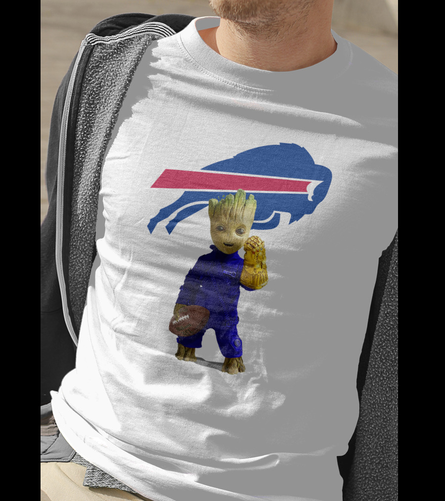 Buffalo Bills Groot Football Infinity Gauntlet T-Shirt