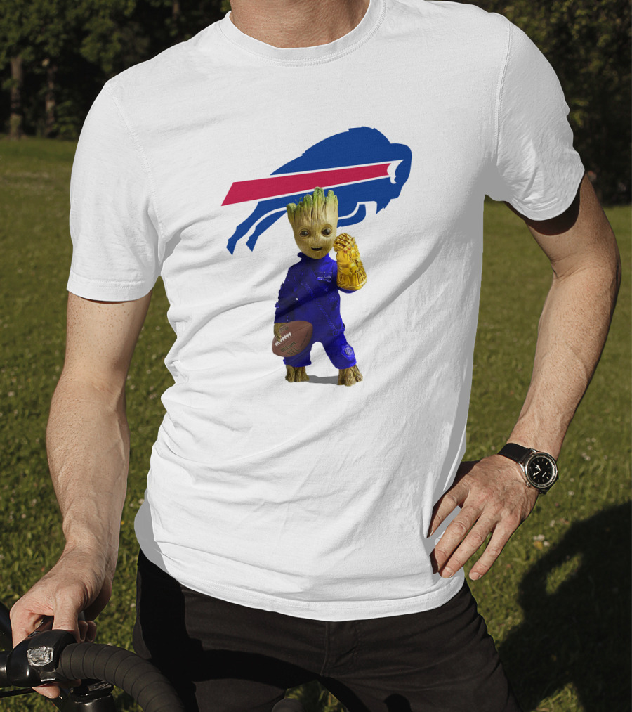 Buffalo Bills Groot Football Infinity Gauntlet T-Shirt