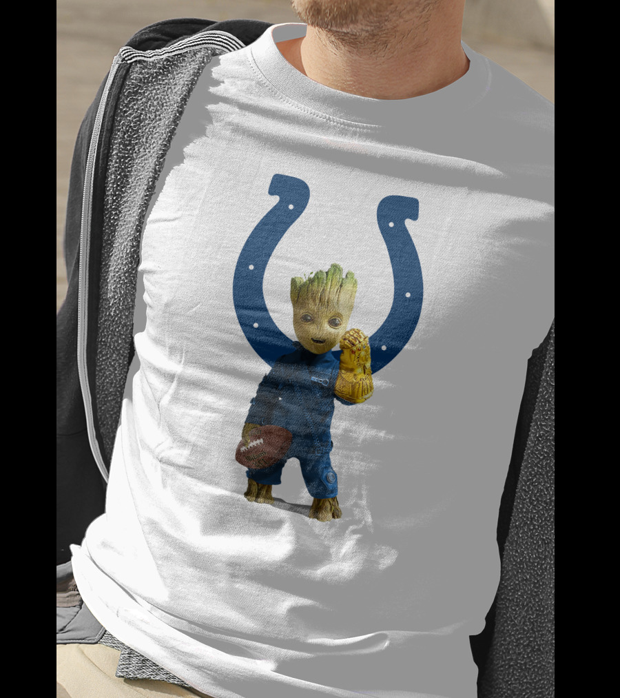Indianapolis Colts Groot Infinity Gauntlet Football T-Shirt