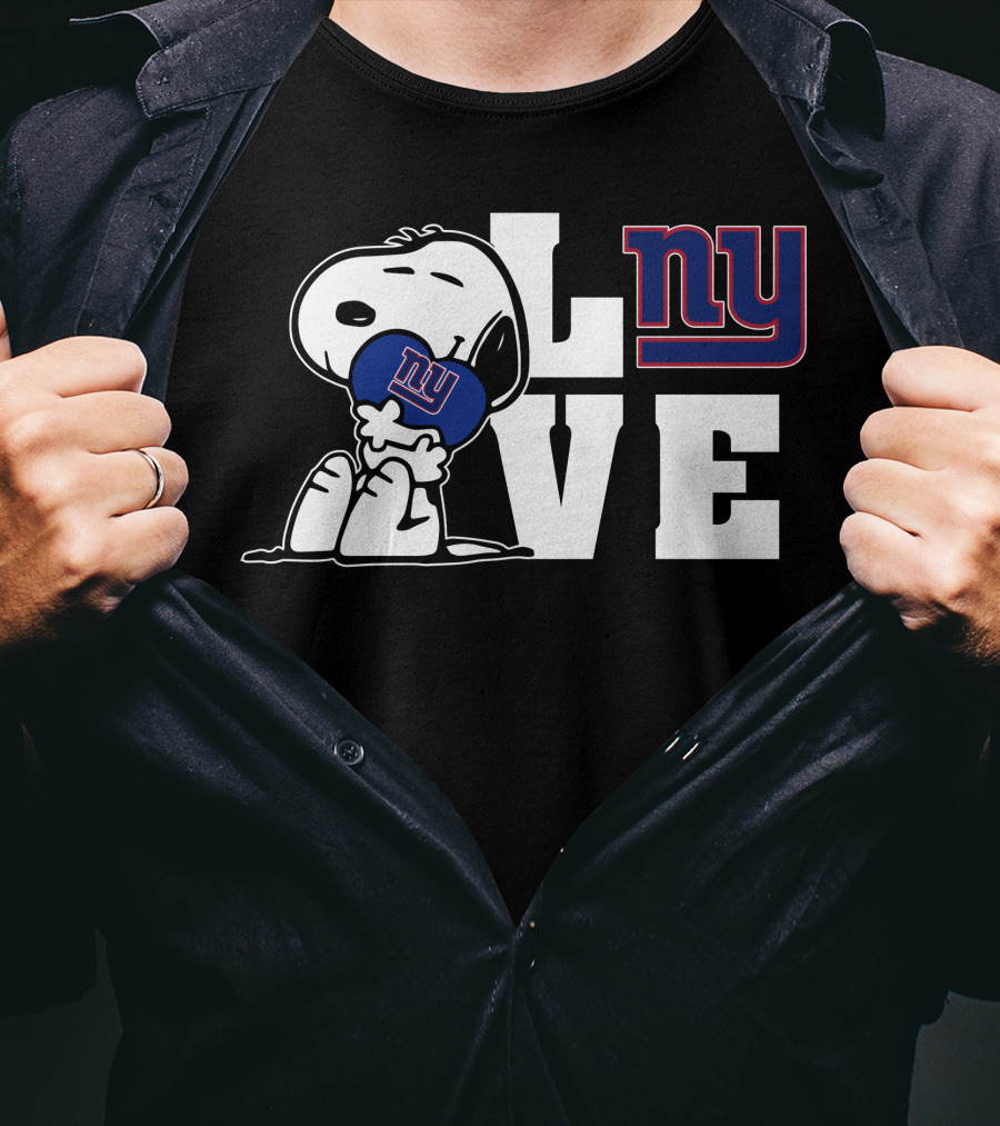 Snoopy Holding New York Giants Love T-Shirt