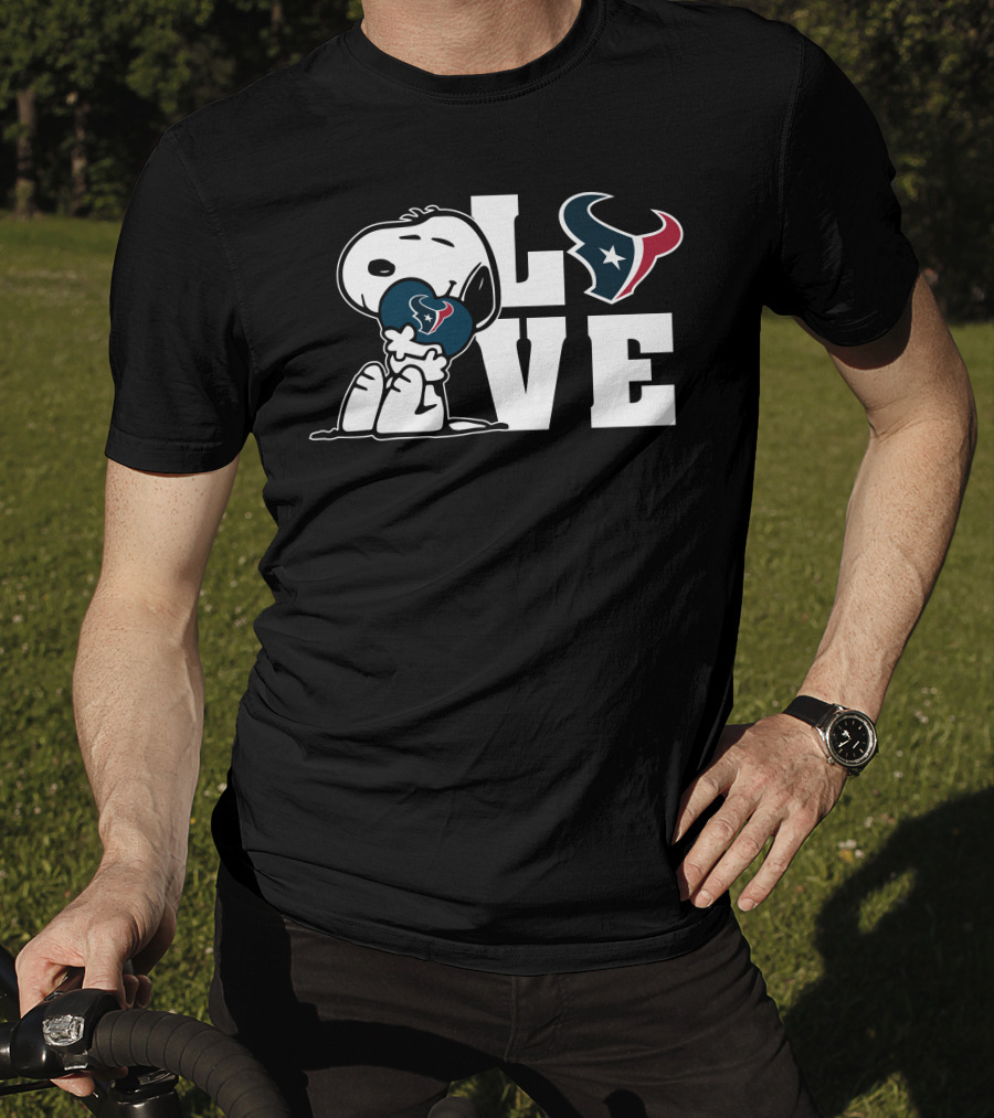 Snoopy Love Houston Texans Football T-Shirt