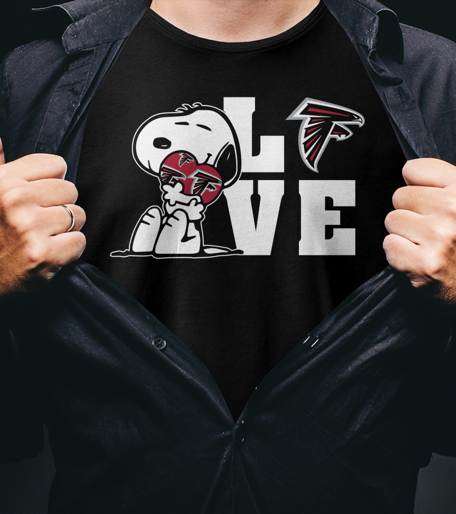 Snoopy Love Atlanta Falcons Football T-Shirt