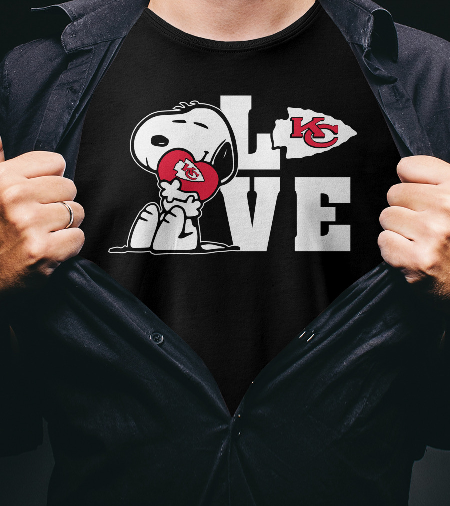 Snoopy Love KC Chiefs T-Shirt
