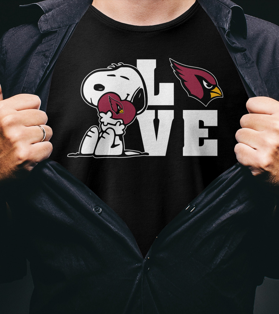 Snoopy Love Arizona Cardinals Football T-Shirt