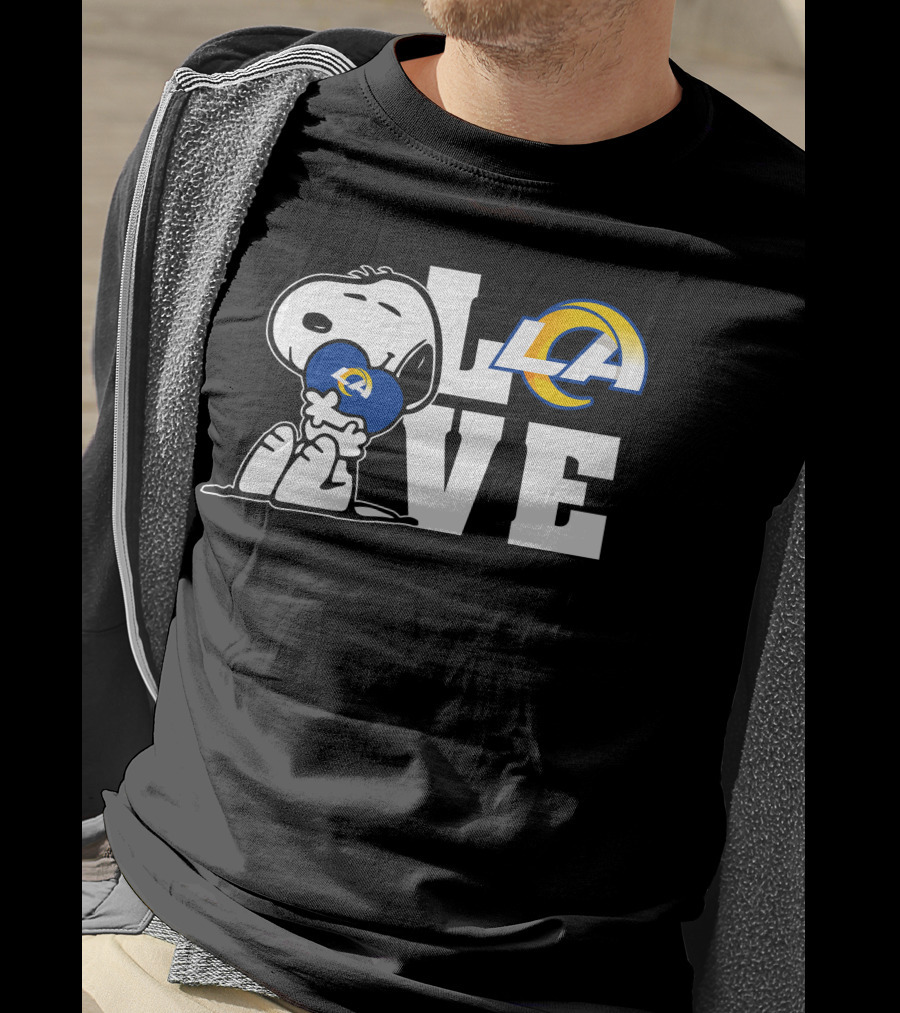 Snoopy Los Angeles Rams Love T-Shirt