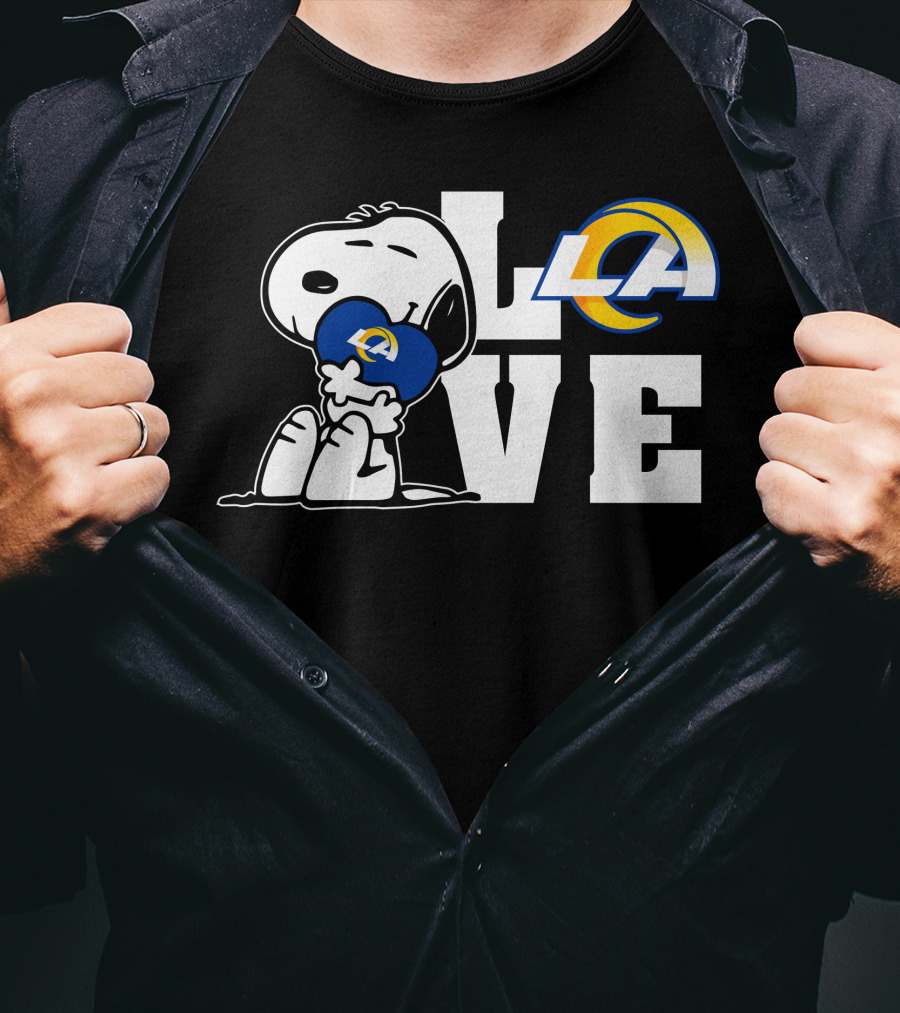 Snoopy Los Angeles Rams Love T-Shirt