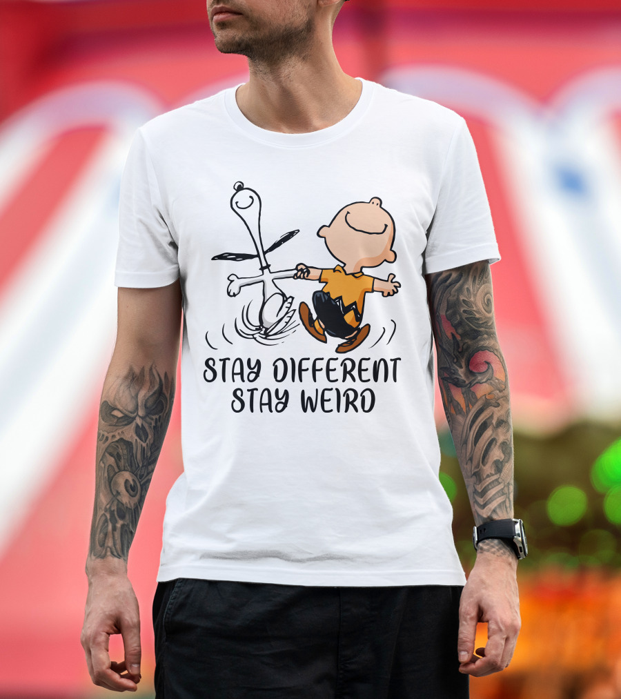 Stay Different Stay Weird Snoopy and Friends Dance T-Shirt