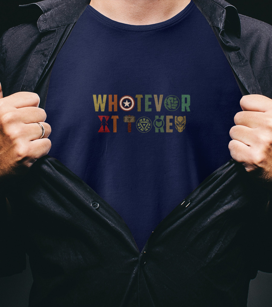 Whatever It Takes Avengers Symbols Captain America Iron Man Thor Hulk Black Panther T-Shirt
