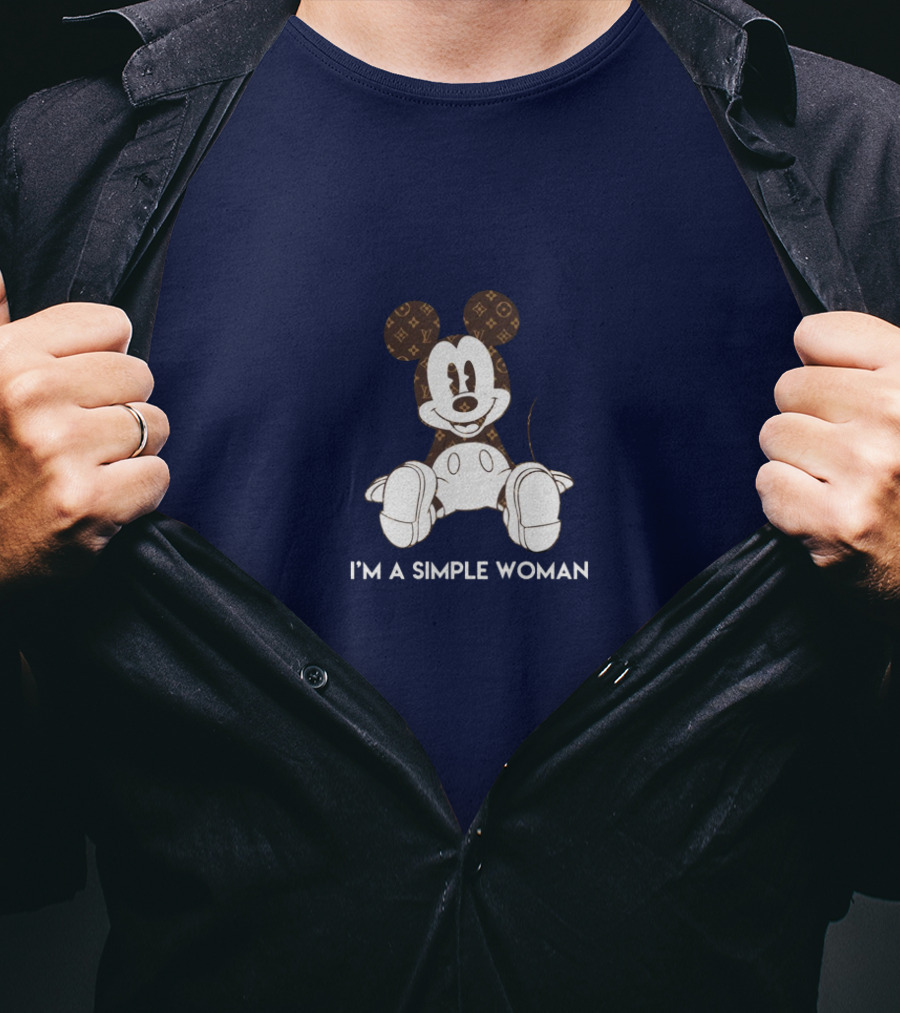 I'm A Simple Woman Mickey LV-Inspired T-Shirt