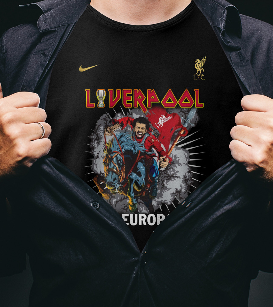 Liverpool UEFA Europa Cup Iron Mahn Liv LFC T-Shirt