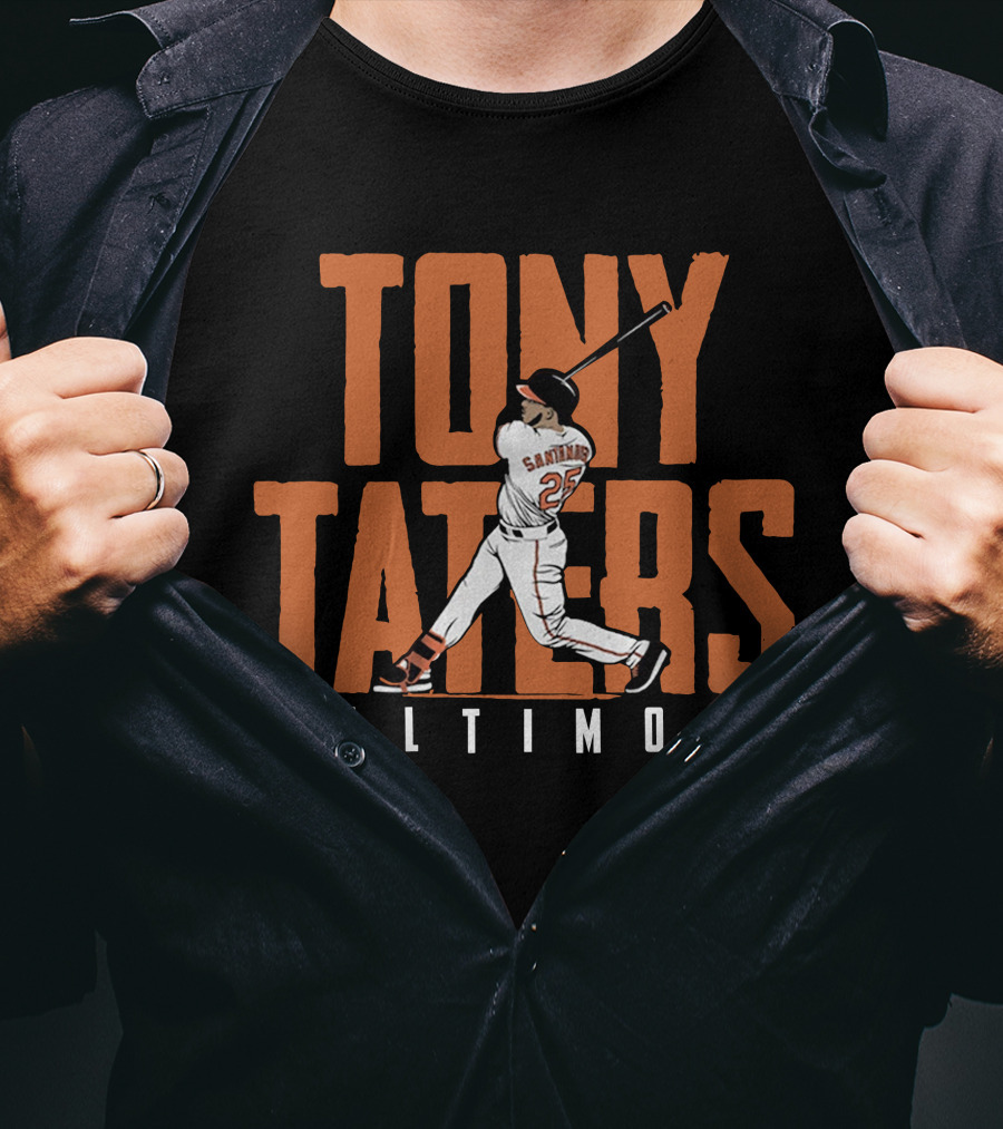 Tony Taters Baltimore Baseball Swinging Legend T-Shirt