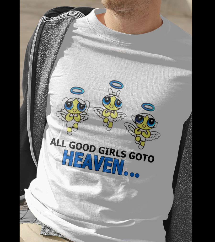 All Good Girls Go To Heaven Angel Cartoon Trio T-Shirt