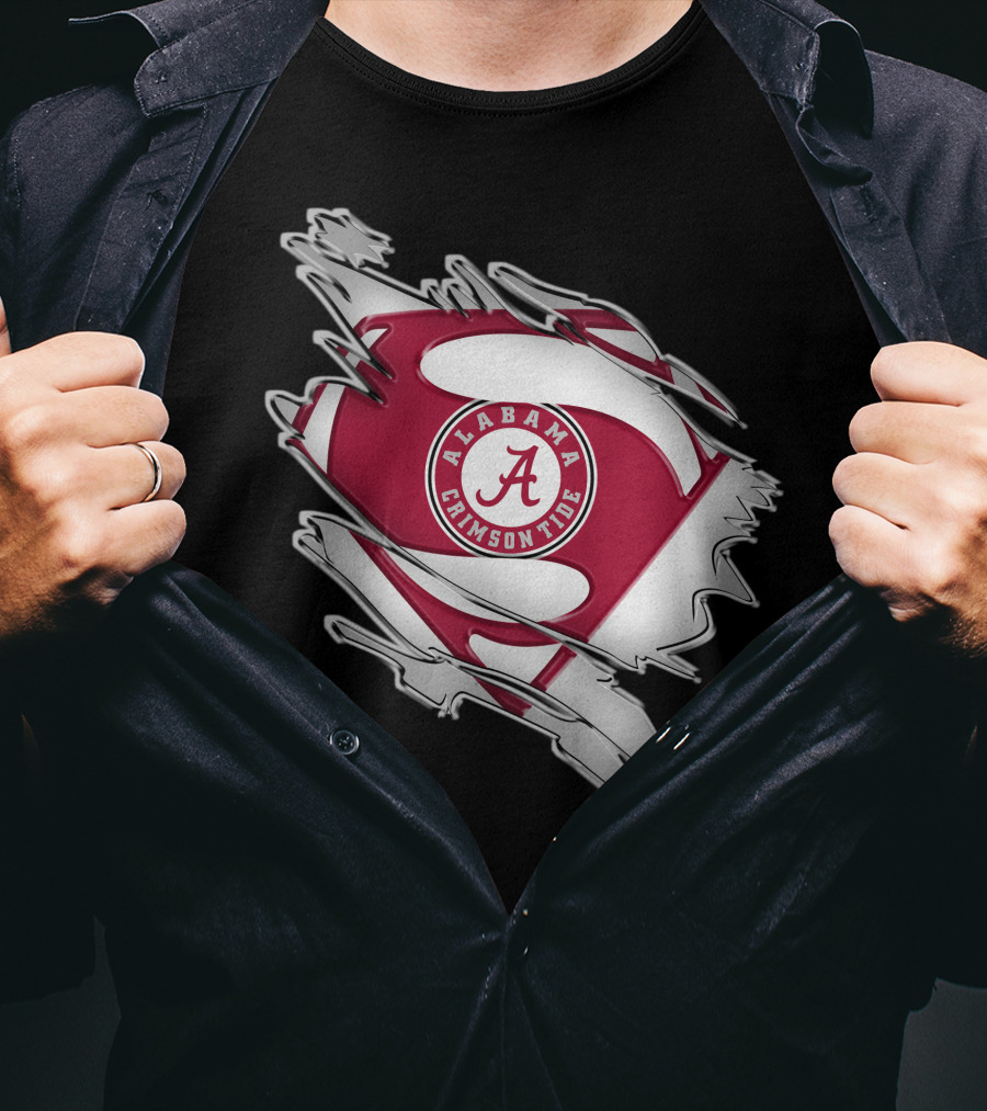 Alabama Crimson Tide Super Man T-Shirt
