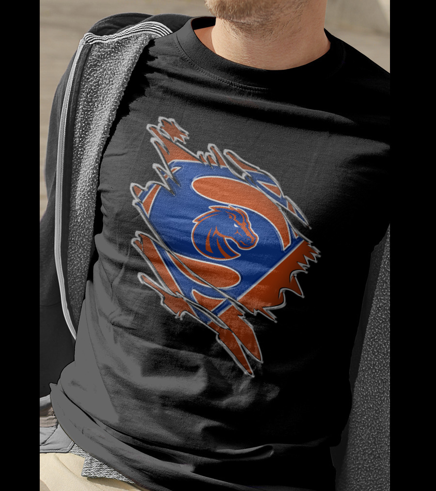 Boise State Broncos Superman Logo Emblem T-Shirt