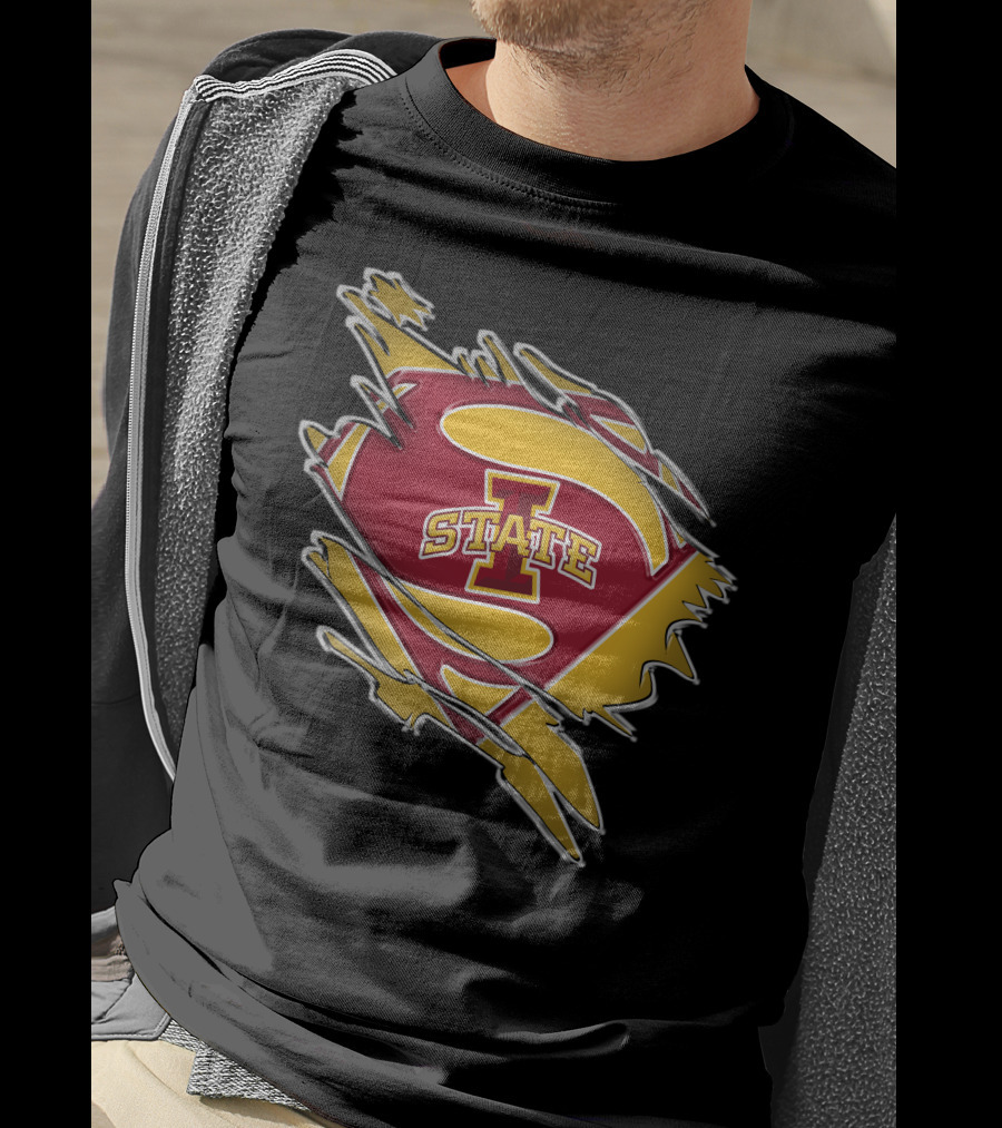 Iowa State Cyclones Superman Logo Burst T-Shirt