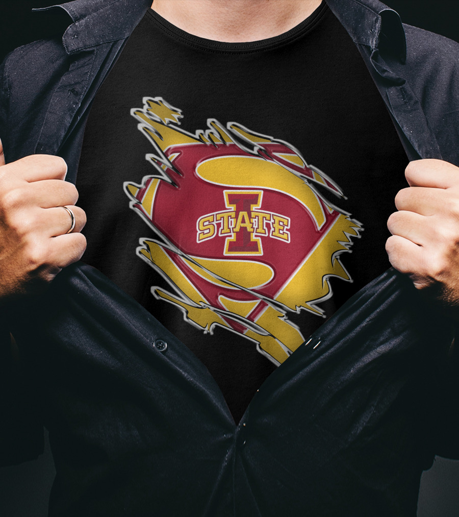 Iowa State Cyclones Superman Logo Burst T-Shirt