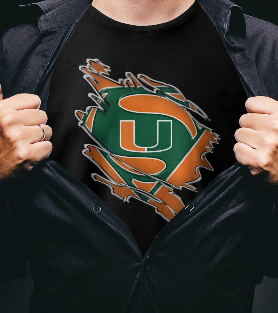 Miami Hurricanes Superman T-Shirt