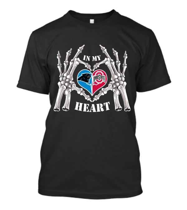 In My Heart Carolina Panthers Ohio State Buckeyes T-Shirt