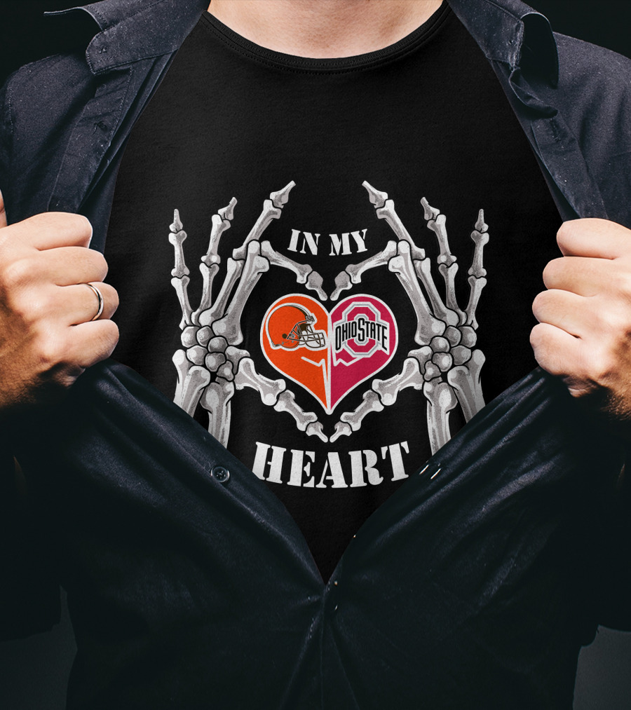 Cleveland Browns Ohio State Buckeyes In My Heart T-Shirt