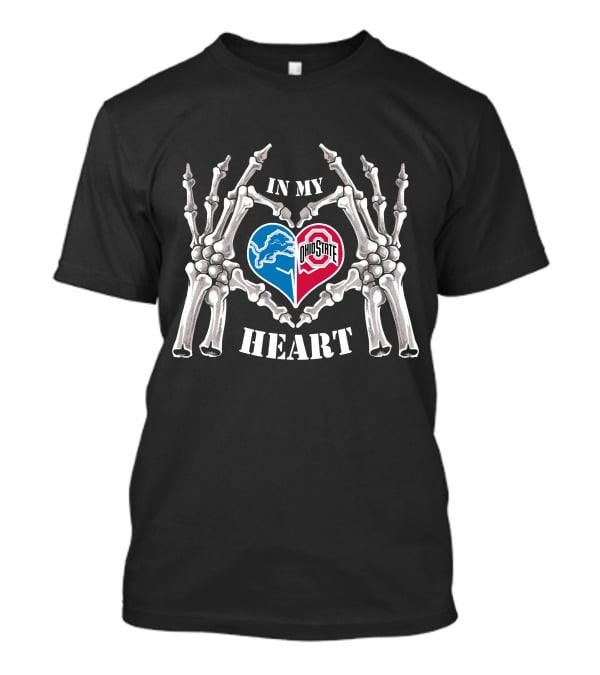 Detroit Lions Ohio State Buckeyes In My Heart T-Shirt
