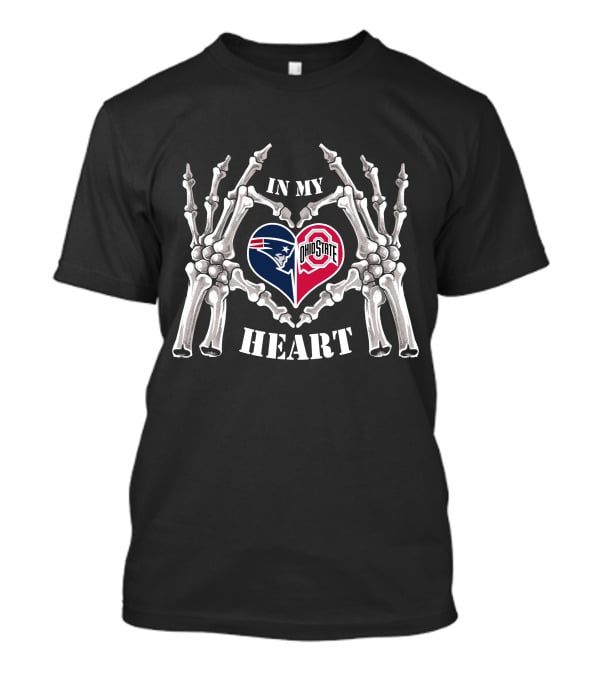 In My Heart New England Patriots Ohio State Buckeyes T-Shirt