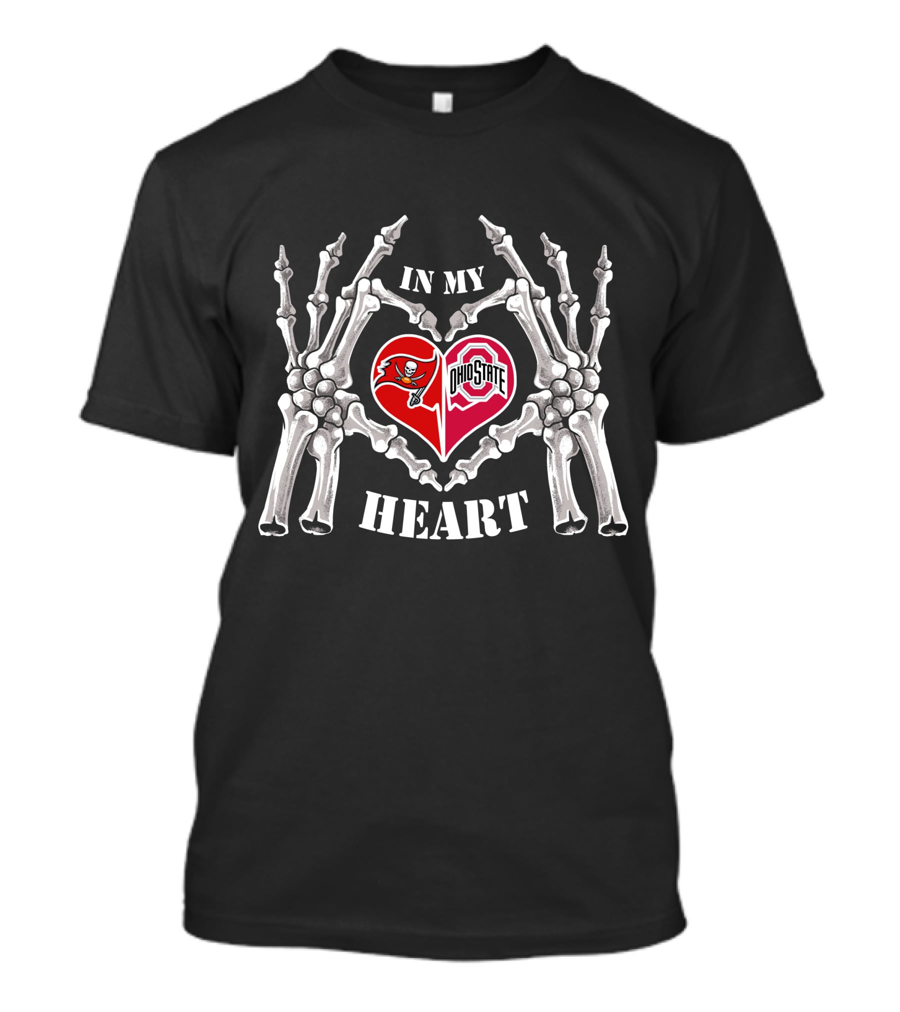 In My Heart Tampa Bay Buccaneers Ohio State Buckeyes T-Shirt