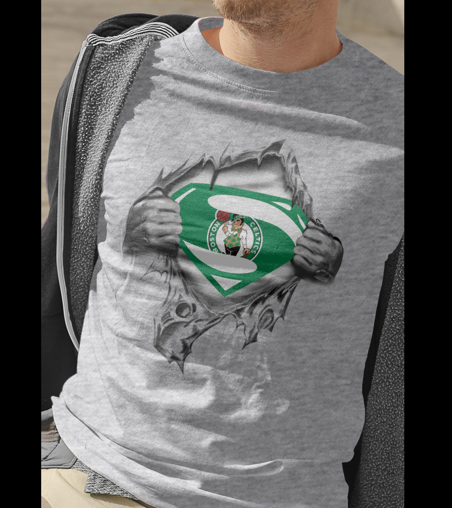 Boston Celtics Superman Logo Burst T-Shirt