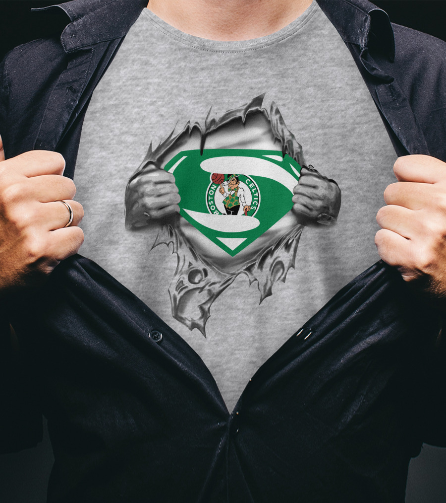 Boston Celtics Superman Logo Burst T-Shirt