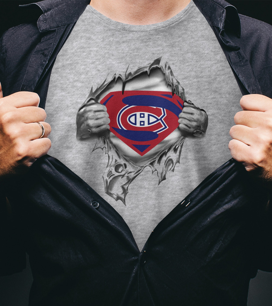 Montreal Canadiens Superman Logo Burst T-Shirt