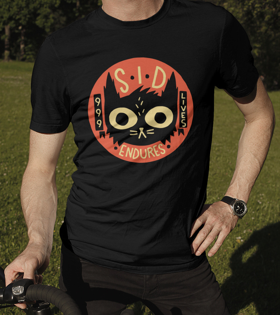 Sid Endures 999 Lives Cat Emblem T-Shirt
