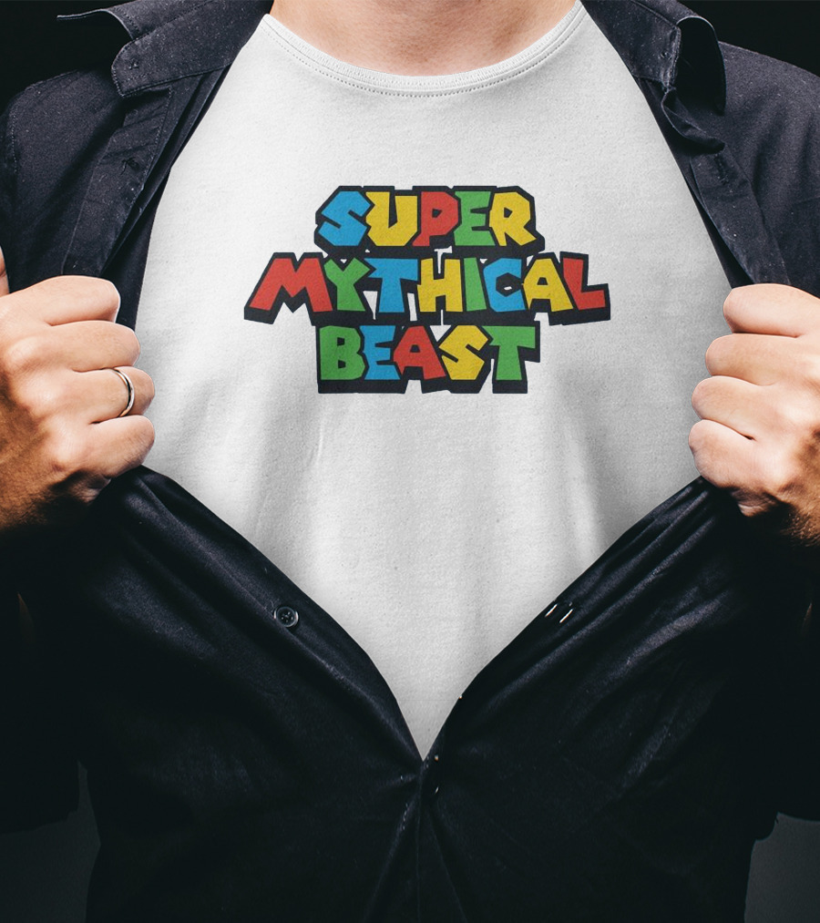 Super Mythical Beast Retro Game-Inspired T-Shirt