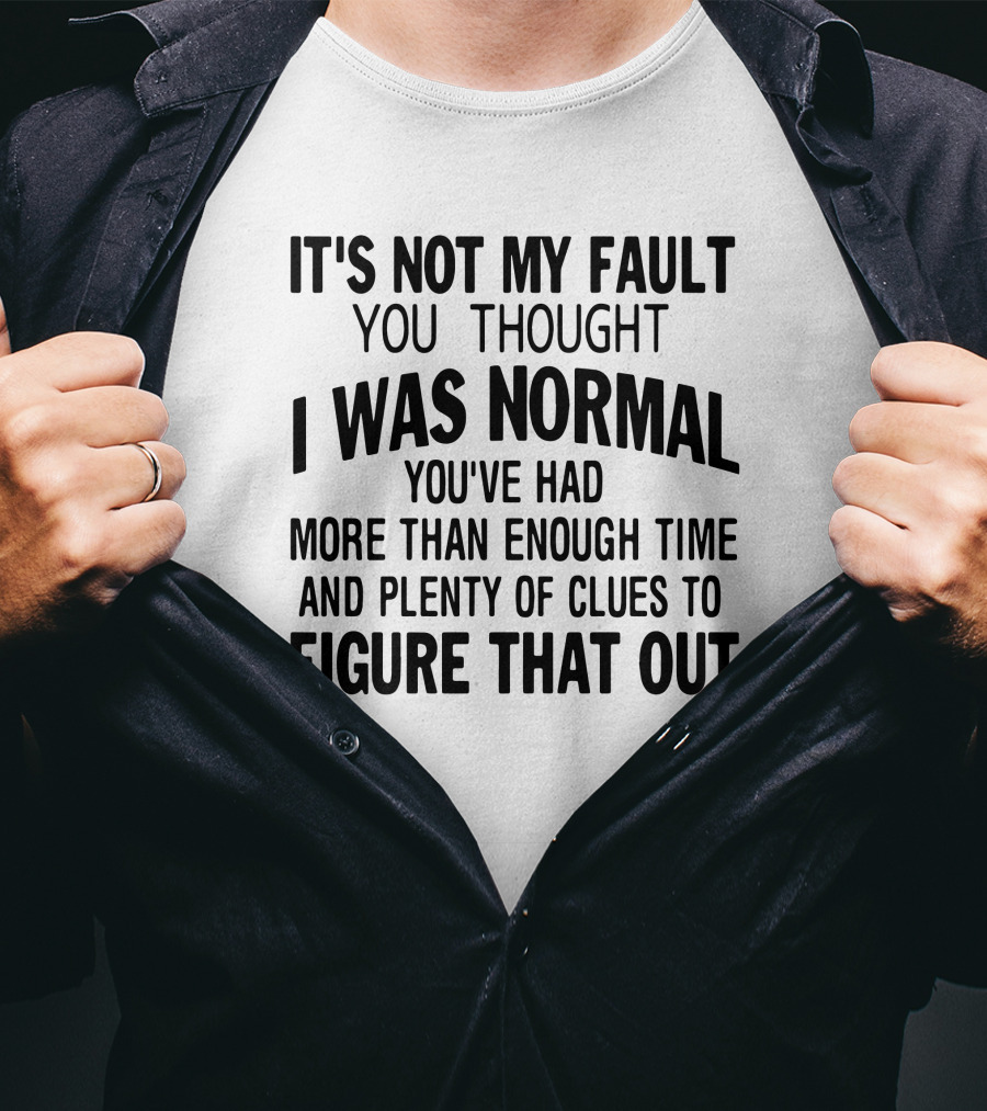 It's Not My Fault You Thought I Was Normal You've Had More Than Enough Time And Plenty Of Clues To Figure That Out T-Shirt
