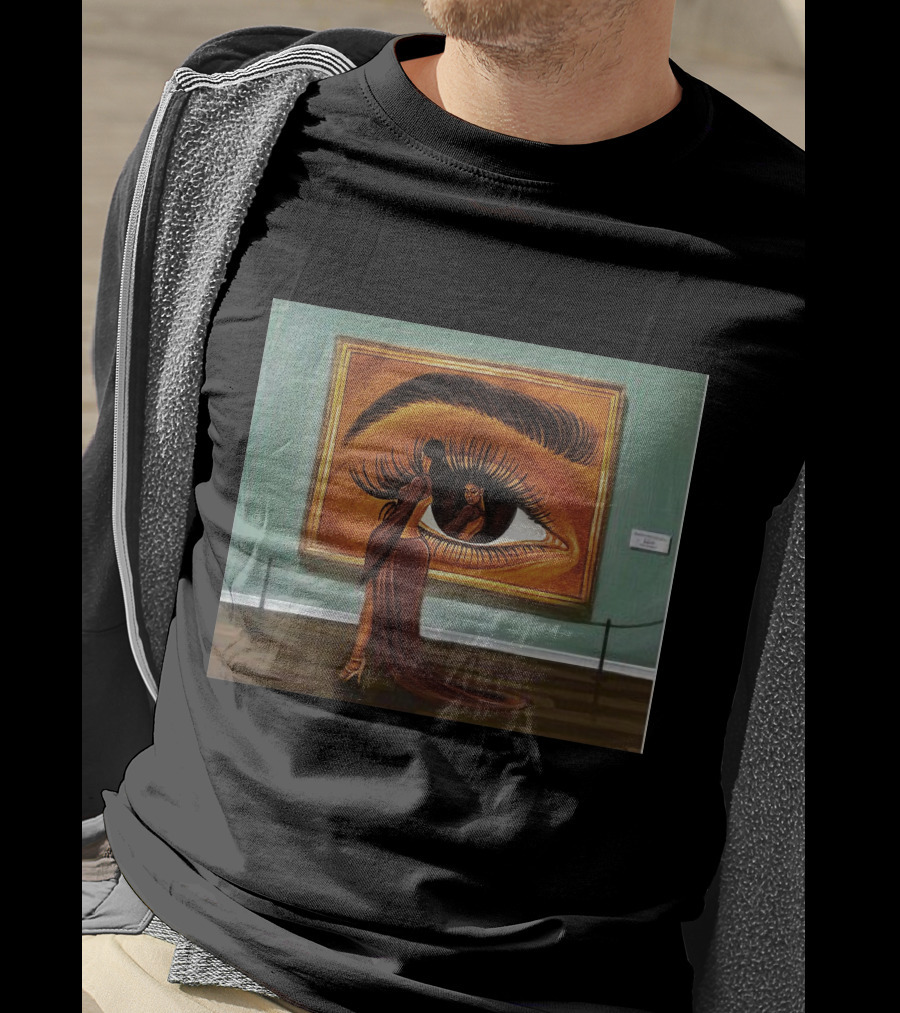 Beauty Is In The Eye Of The Beholder Woman Reflected In Large Eye Painting T-Shirt