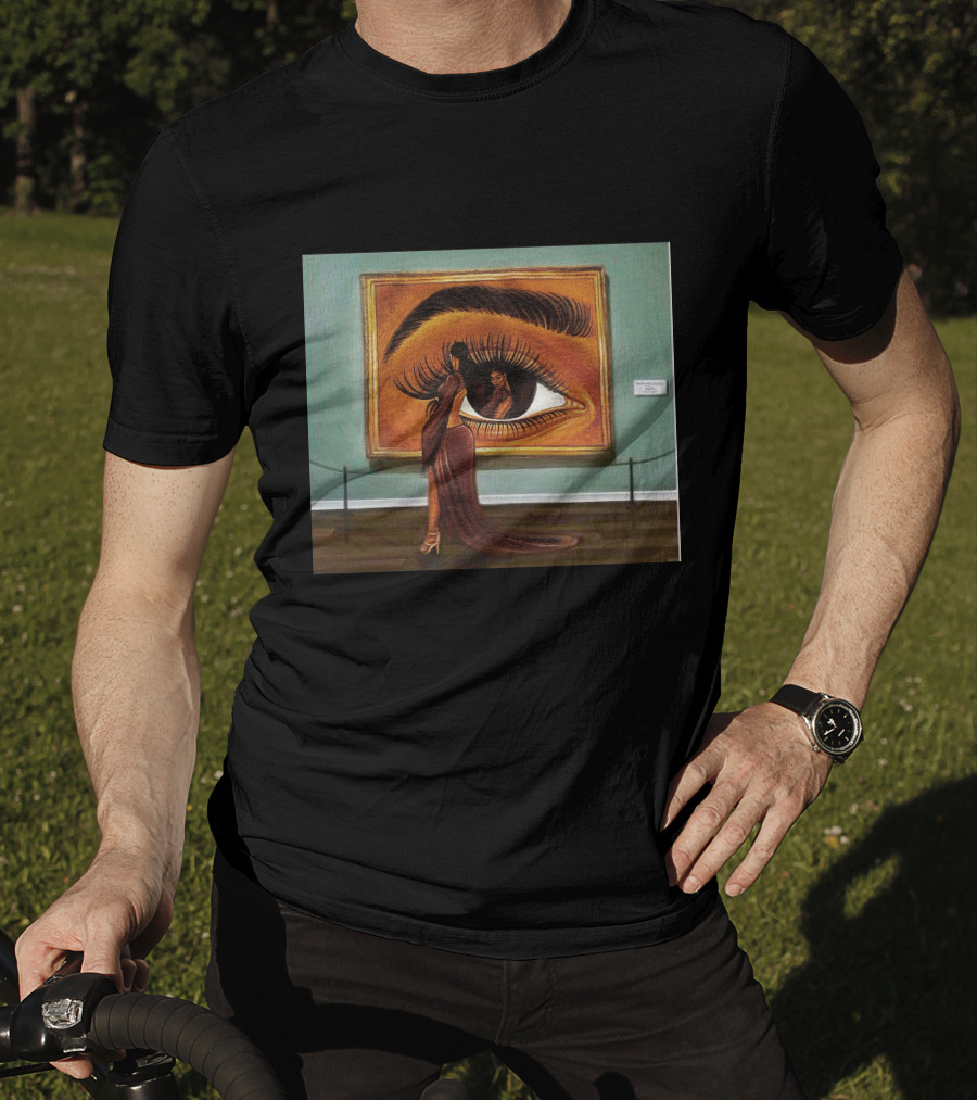 Beauty Is In The Eye Of The Beholder Woman Reflected In Large Eye Painting T-Shirt