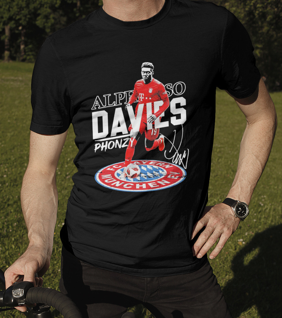 Alphonso Davies Phonzy FC Bayern Munchen Signature Soccer Jersey T-Shirt