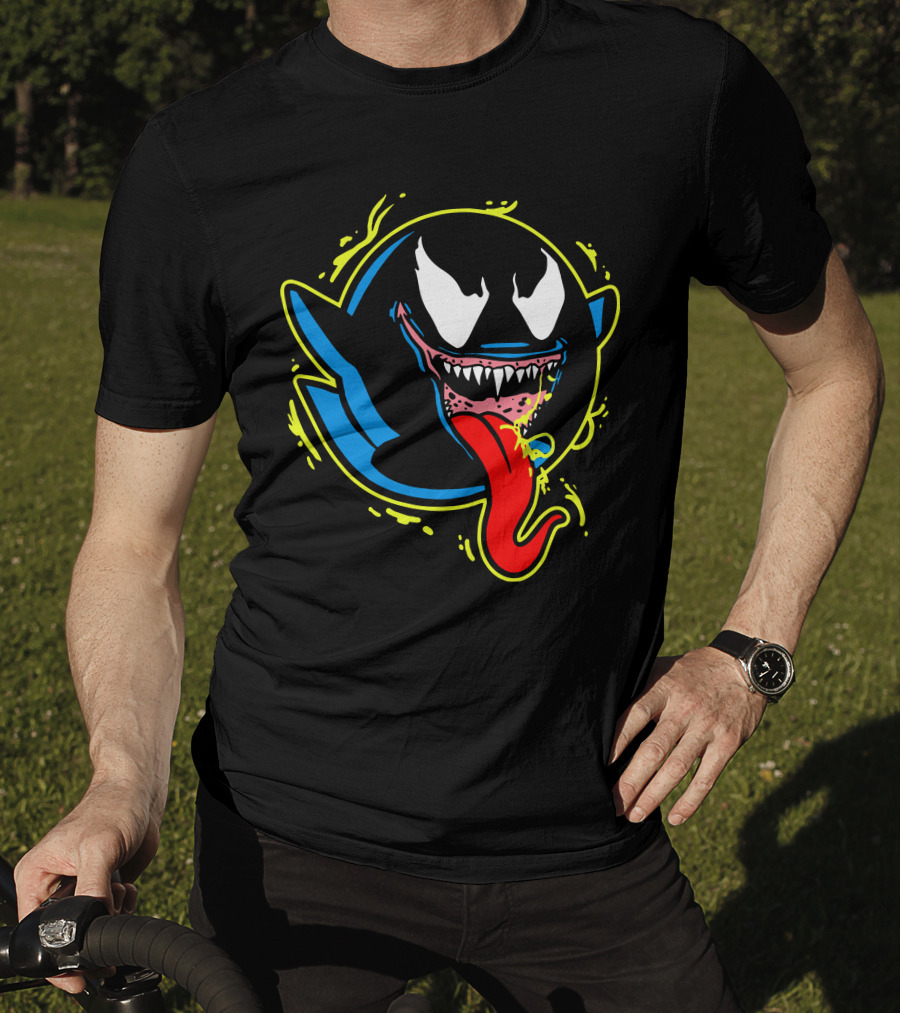 Ghost Boo Fusion Venom Face Halloween Mashup T-Shirt