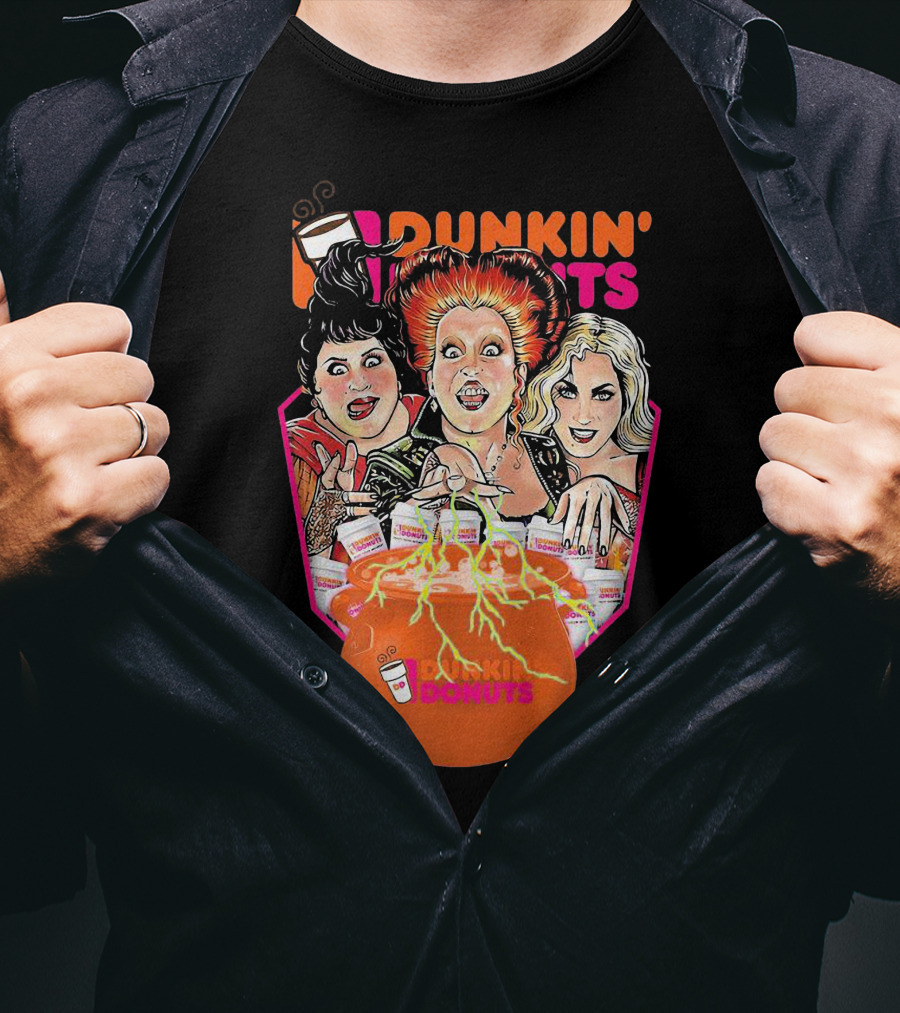 Hocus Pocus Witches Dunkin' Donuts Cauldron Magic T-Shirt