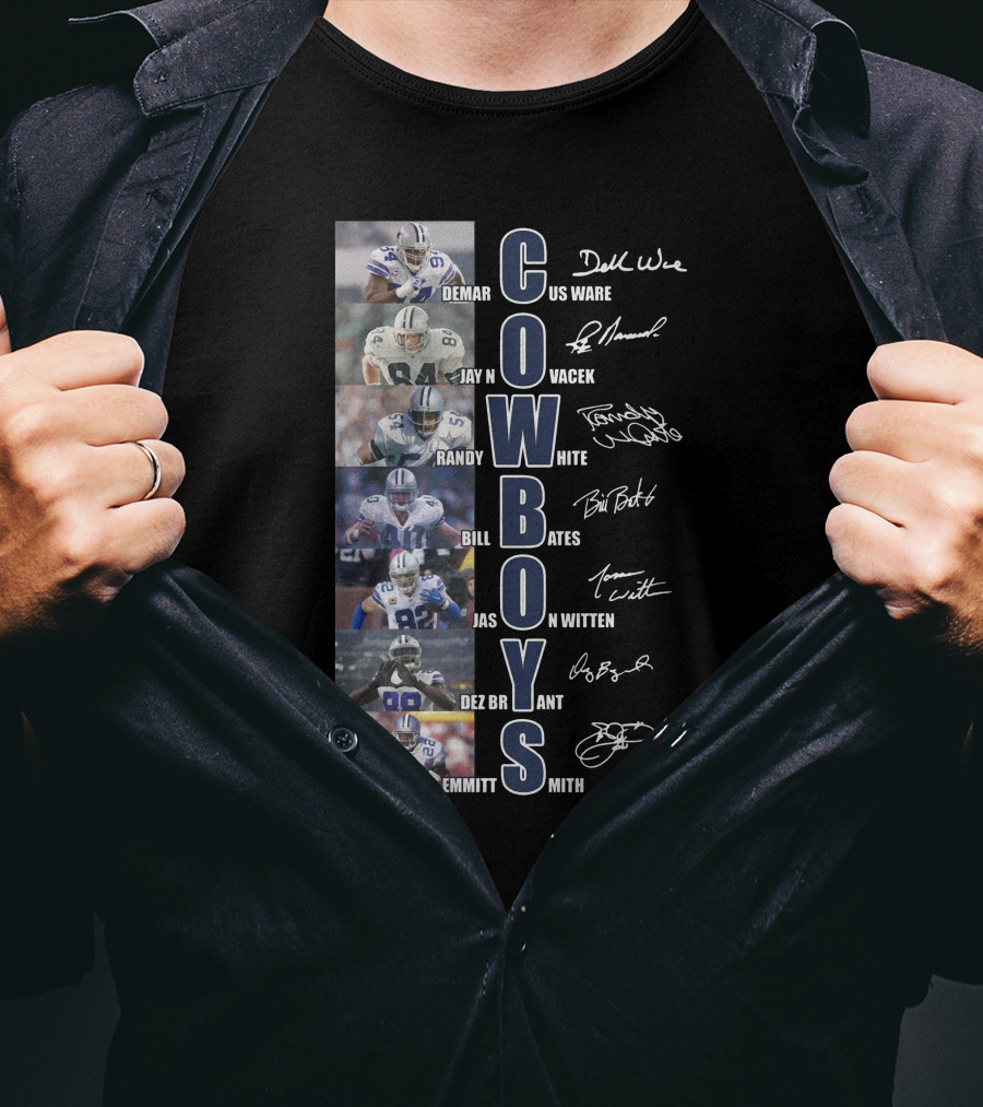 Cowboys Demar Ware Jay Novacek Randy White Bill Bates Jason Witten Dez Bryant Emmitt Smith T-Shirt