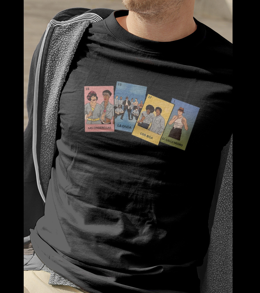 Las Cinderellas La Onda Los Bga El Gallo Negro Lotería Cards T-Shirt