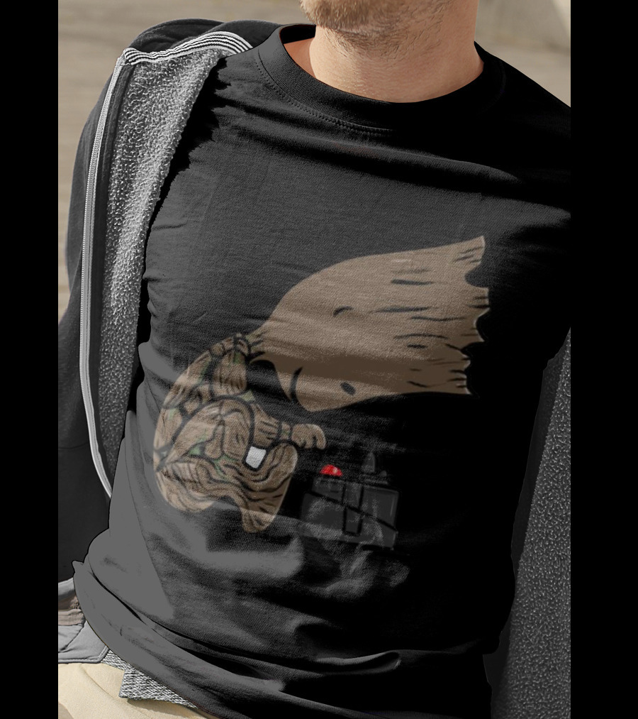 Pea Groots Guardians Of The Galaxy Cute Cartoon Character With Button T-Shirt