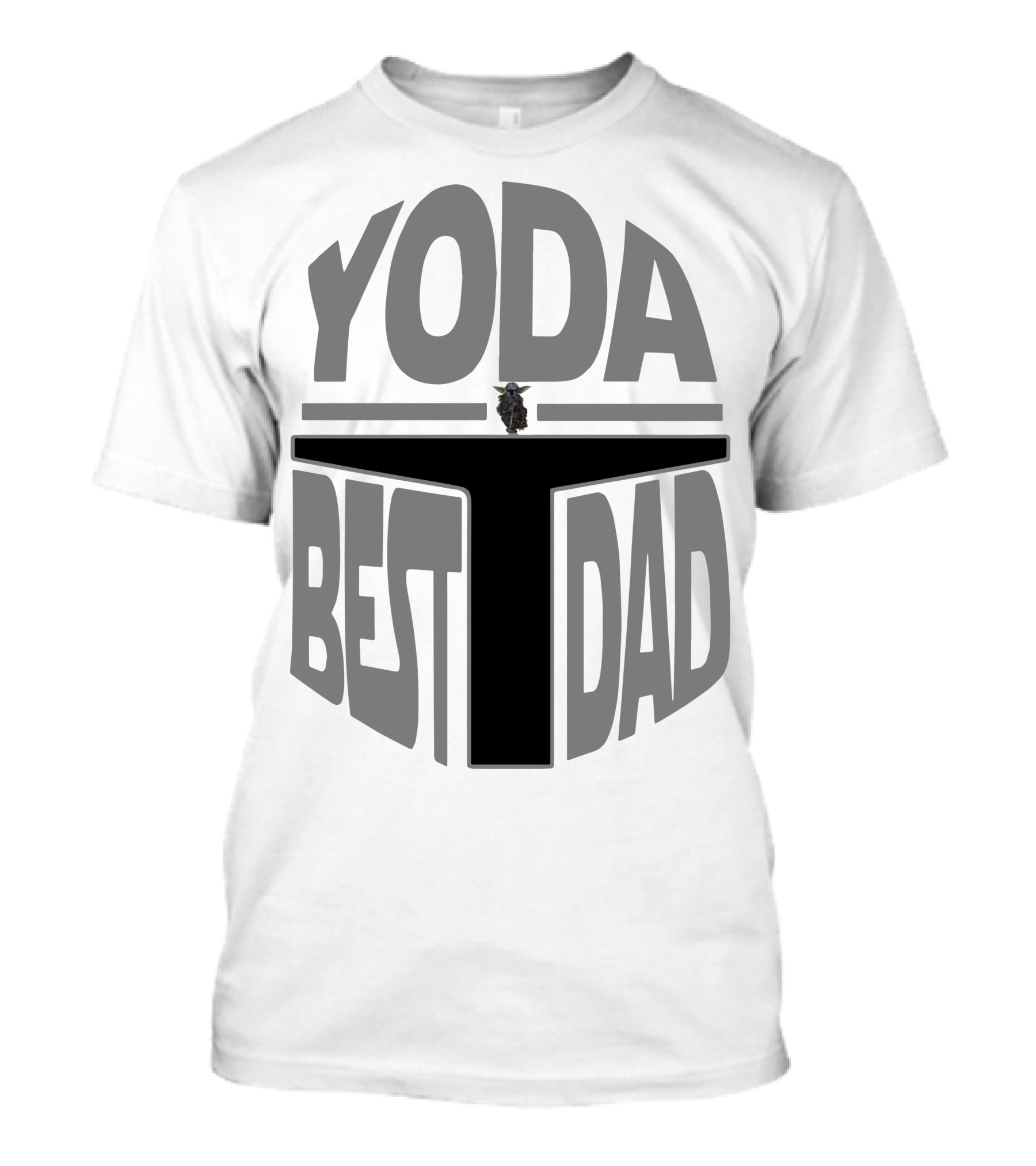 Yoda Best Dad The Mandalorian Helmet Baby Yoda T-Shirt