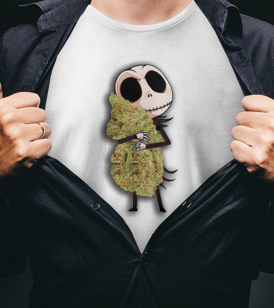 Jack Skellington Hug Cannabis T-Shirt