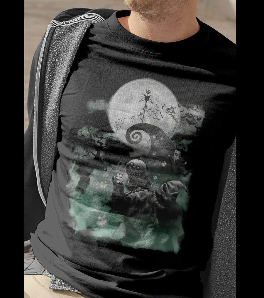 Halloween Full Moon Night Jack Skellington Pumpkin King T-Shirt